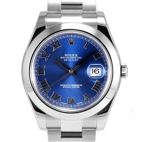 rolex datejust stainless steel blue roman numeral replica|rolex roman numerals for sale.